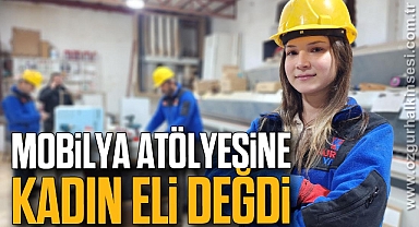 Mobilya atölyesine kadın eli değdi