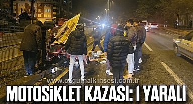 Motosiklet kazası: 1 yaralı
