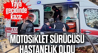 Motosiklet sürücüsü hastanelik oldu