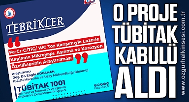 O Proje TÜBİTAK 1001 Kabulü Aldı