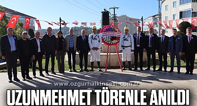 Uzunmehmet, törenle anıldı