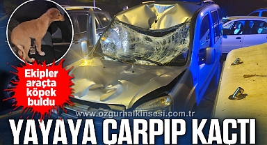 Yayaya çarpan sürücü aracını bırakıp kaçtı