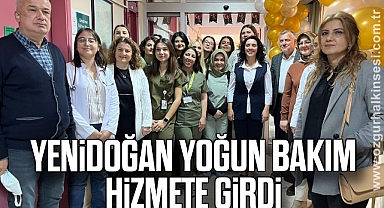 YENİDOĞAN YOĞUN BAKIM HIZMETE GİRDİ