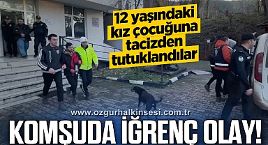 12 yaşındaki kıza taciz iddiasıyla tutuklandılar