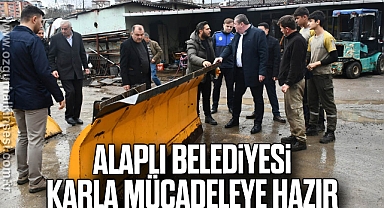 ALAPLI BELEDİYESİ KARLA MÜCADELEYE HAZIR