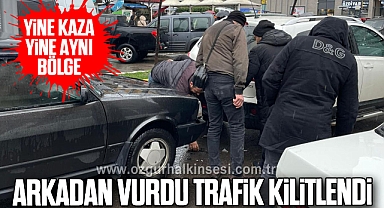 Arkadan vurdu, trafik kilitlendi