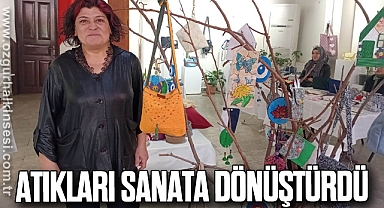 Atıkları sanata dönüştürdü