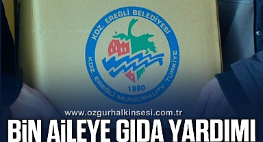 BELEDİYEDEN BİN AİLEYE GIDA YARDIMI