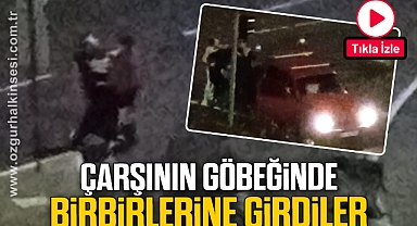 Çarşının göbeğinde birbirlerine girdiler