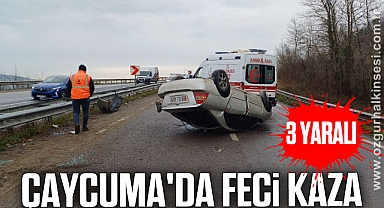 Çaycuma'da feci kaza: 3 yaralı