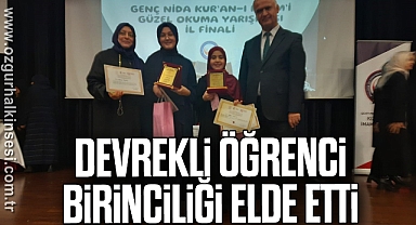 Devrekli öğrenci birinciliği elde etti