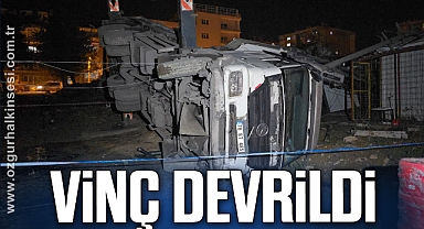 Devrilen vincin operatörü yaralandı