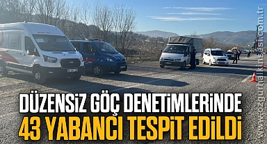 Düzensiz göç denetimlerinde 43 yabancı tespit edildi