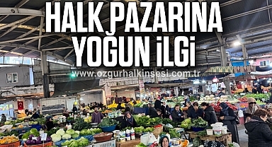 Halk pazarına yoğun ilgi