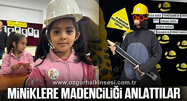 İlkokul öğrencilerine madenciliği anlattılar