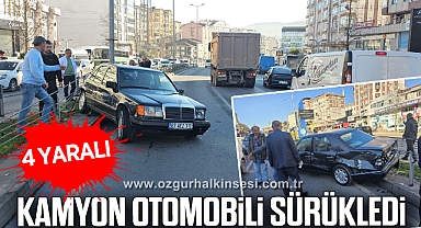 KAMYON OTOMOBİLİ SÜRÜKLEDİ
