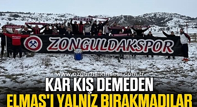 Kar kış demeden Elmas'ı yalnız bırakmadılar