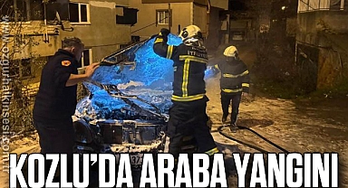 KOZLU’DA ARABA YANGINI