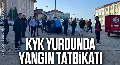KYK yurdunda yangın tatbikatı