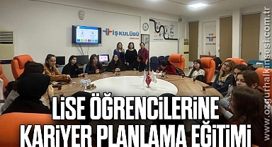 Lise öğrencilerine kariyer planlama eğitimi