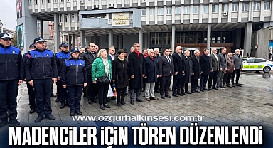 Madenciler için tören düzenlendi