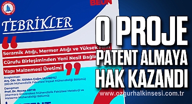 O Proje Patent Almaya Hak Kazandı