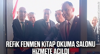 Refik Fenmen Kitap Okuma Salonu hizmete açıldı