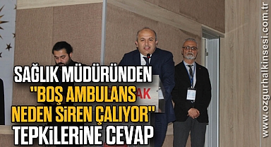 Sağlık müdüründen