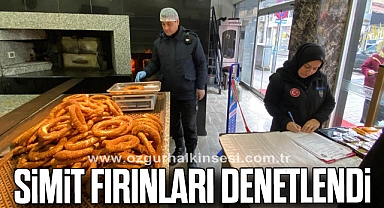 Simit fırınları denetlendi