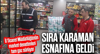 Sıra Karaman esnafına geldi 