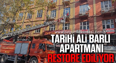 TARİHİ ALİ BARLI APARTMANI RESTORE EDİLİYOR