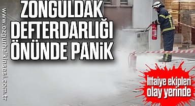 Zonguldak Defterdarlığı önünde panik