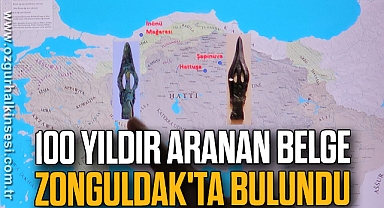 100 yıldır aranan belge Zonguldak'ta bulundu