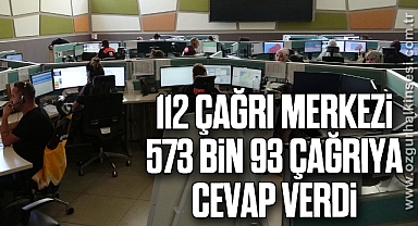 112 çağrı merkezi 573 bin 93 çağrıya cevap verdi