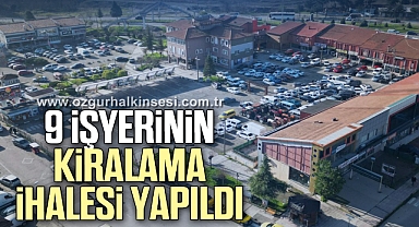 9 işyerinin kiralama ihalesi yapıldı
