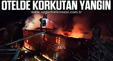 Bartın'da otelde korkutan yangın