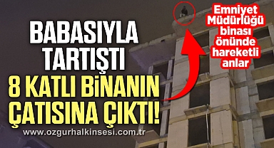 Bartın Emniyet Müdürlüğü binası önünde hareketli anlar
