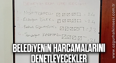 Belediyenin harcamalarını denetleyecekler