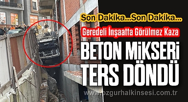 Beton Mikseri Ters Döndü
