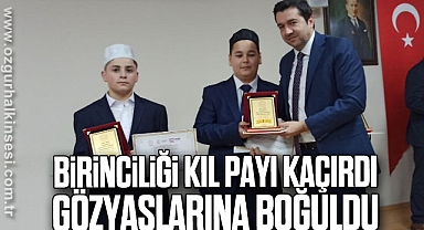 Birinciliği kıl payı kaçırdı gözyaşlarına boğuldu