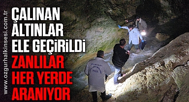 Çalınan altınlar ele geçirildi, zanlılar her yerde aranıyor