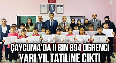 Çaycuma'da 11 bin 894 öğrenci yarı yıl tatiline çıktı