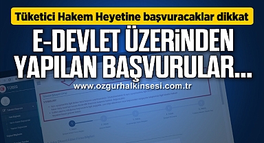 'E-Devlet üzerinden yapılan başvurular...'