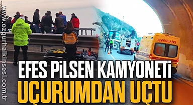Efes Pilsen Kamyoneti Uçurumdan Uçtu