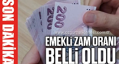 Emekli zam oranı belli oldu