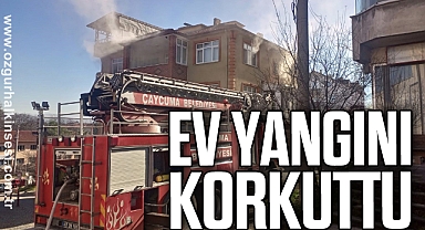 Ev yangını korkuttu