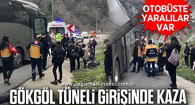 GÖKGÖL TÜNELİNDE KAZA: 3 YARALI
