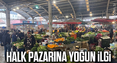 Halk pazarına yoğun ilgi