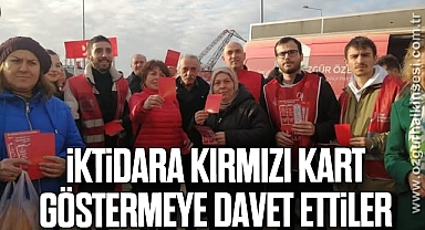 İktidara Kırmızı Kart Göstermeye Davet Ettiler