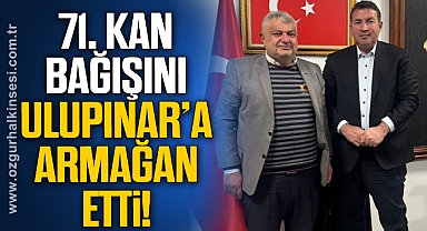 Kan rekortmenini makamında ağırladı